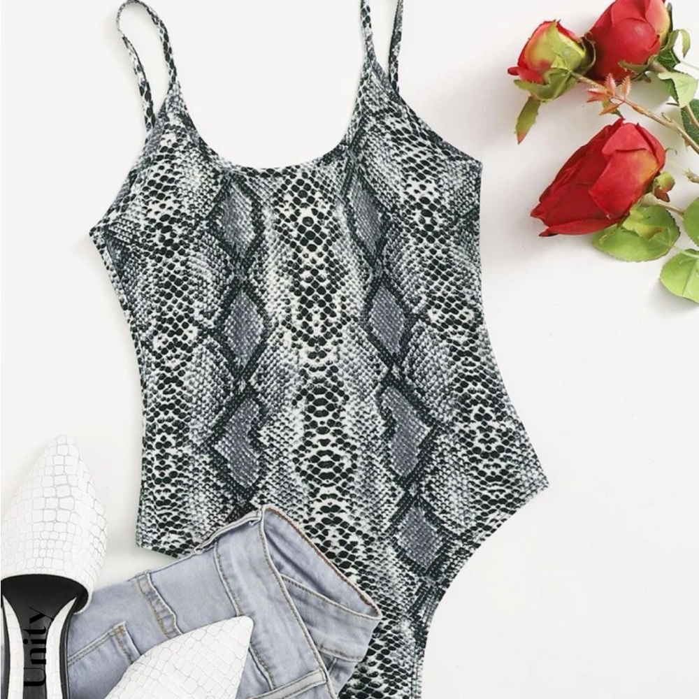 Snakeskin body suit
